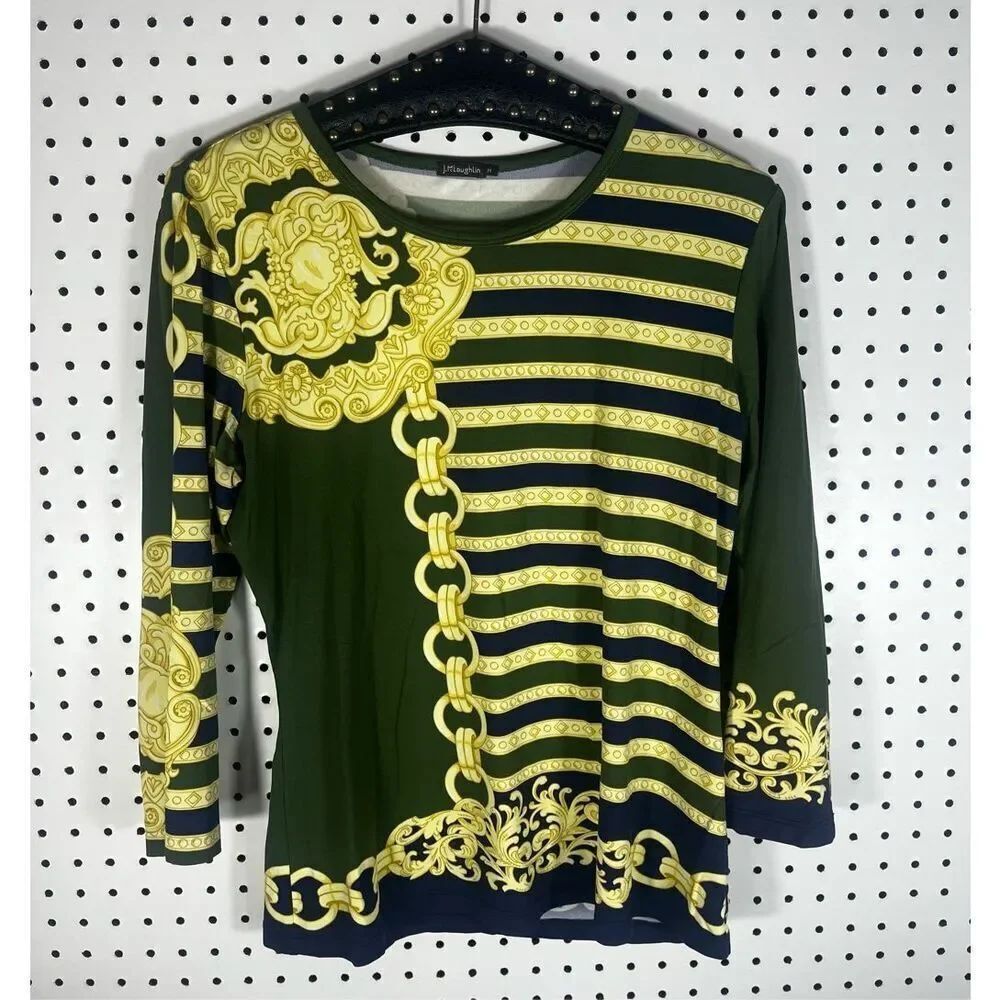 J.McLaughlin Chainlink print top